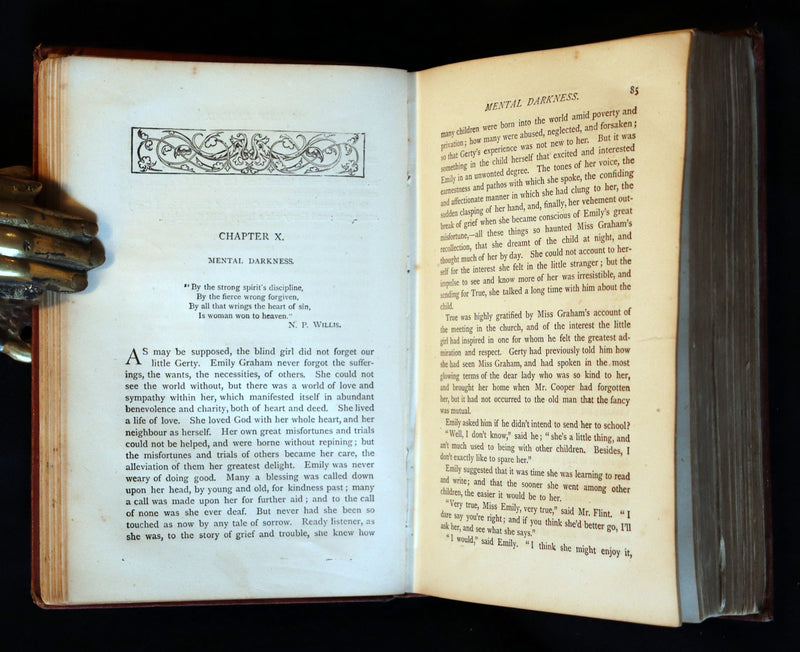 1875 Rare Book - The LAMPLIGHTER by Maria Susanna Cummins. Illustrated in color.