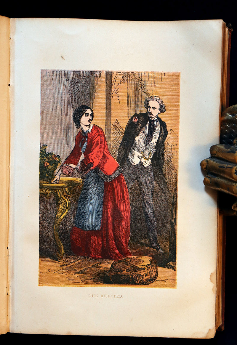 1875 Rare Book - The LAMPLIGHTER by Maria Susanna Cummins. Illustrated in color.