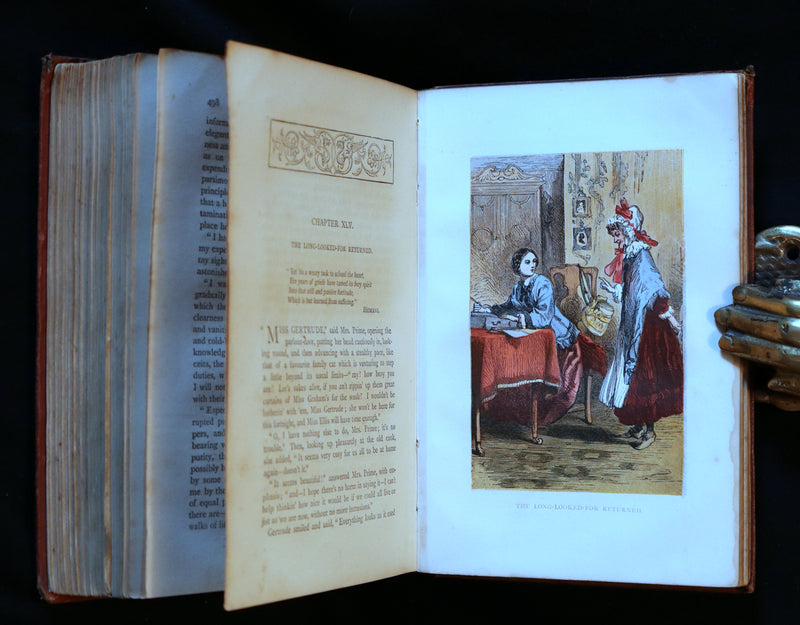 1875 Rare Book - The LAMPLIGHTER by Maria Susanna Cummins. Illustrated in color.