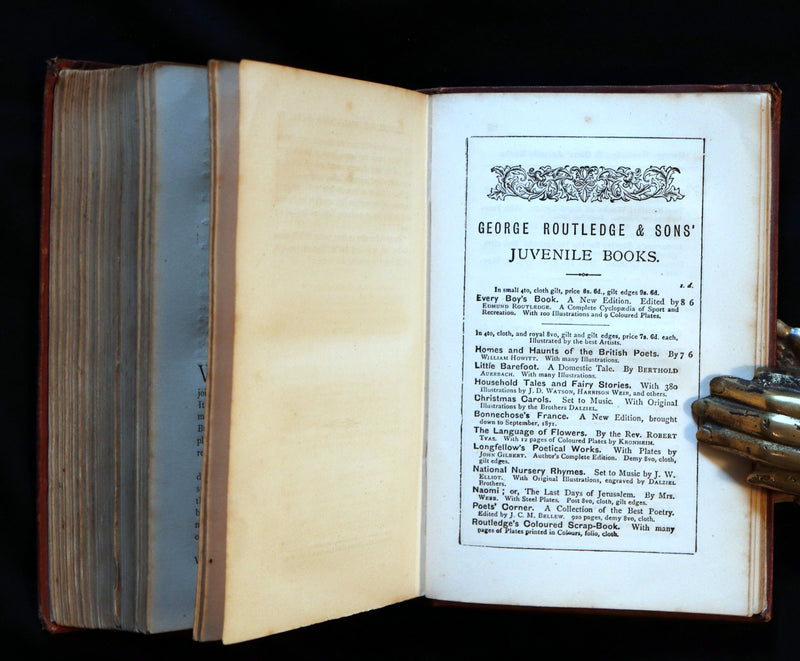 1875 Rare Book - The LAMPLIGHTER by Maria Susanna Cummins. Illustrated in color.