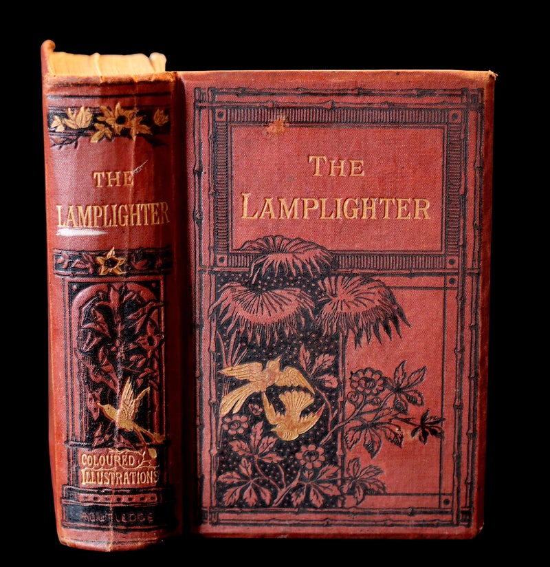 1875 Rare Book - The LAMPLIGHTER by Maria Susanna Cummins. Illustrated in color.