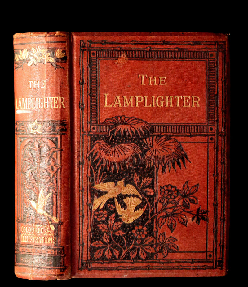 1875 Rare Book - The LAMPLIGHTER by Maria Susanna Cummins. Illustrated in color.
