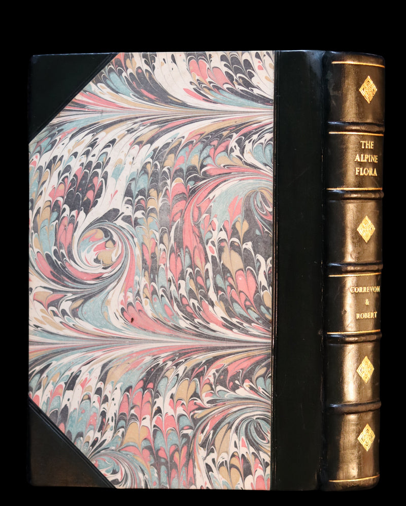 1911 Rare Book - The ALPINE FLORA (Flowers) by Henry Correvon illustrated in water-colour.