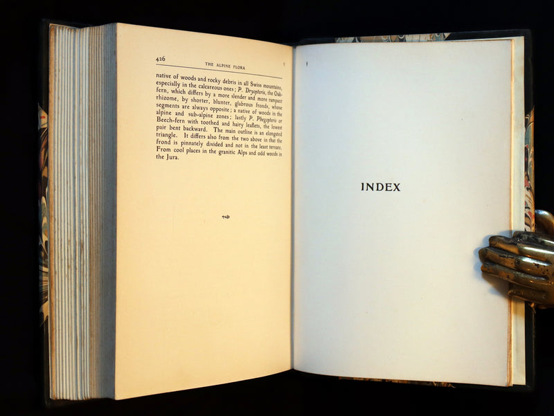 1911 Rare Book - The ALPINE FLORA (Flowers) by Henry Correvon illustrated in water-colour.