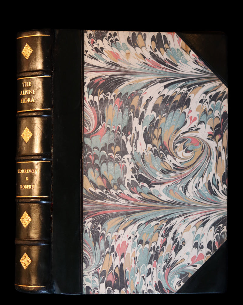 1911 Rare Book - The ALPINE FLORA (Flowers) by Henry Correvon illustrated in water-colour.