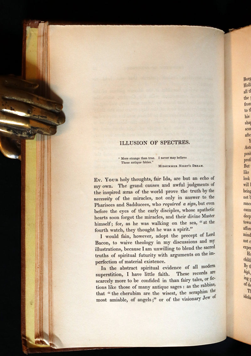 1841 Rare First Edition - Dendy's PHILOSOPHY OF MYSTERY or Ghosts, Fairy Mythology, Spectres, Demonology.