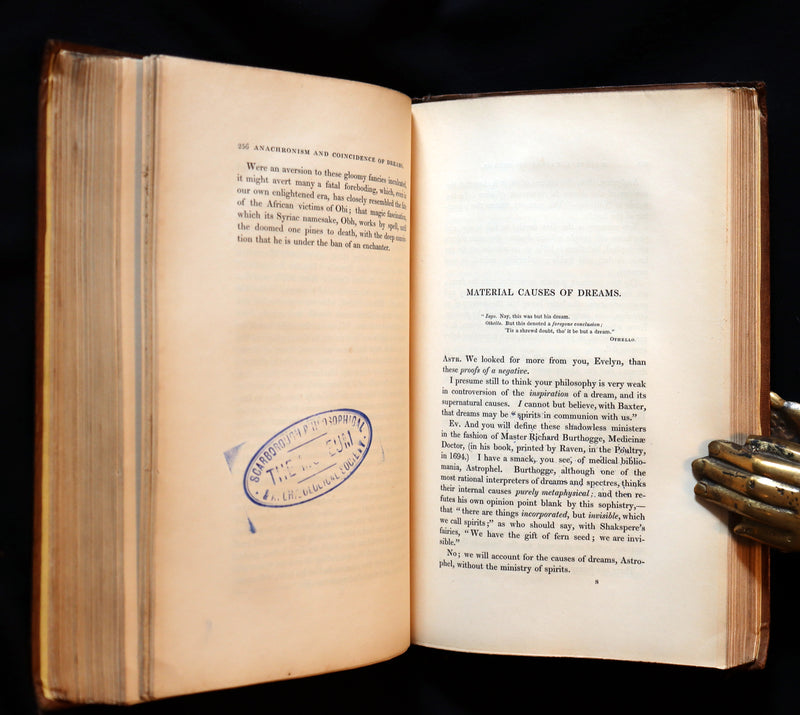 1841 Rare First Edition - Dendy's PHILOSOPHY OF MYSTERY or Ghosts, Fairy Mythology, Spectres, Demonology.