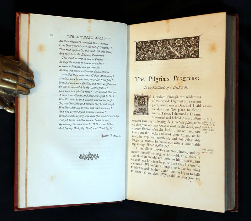 1881 Rare Victorian Book - The Pilgrim's Progress with Stothard Illustrations In Permanent Photography.