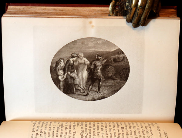 1881 Rare Victorian Book - The Pilgrim's Progress with Stothard Illustrations In Permanent Photography.