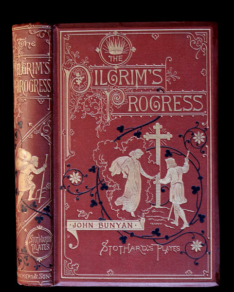 1881 Rare Victorian Book - The Pilgrim's Progress with Stothard Illustrations In Permanent Photography.