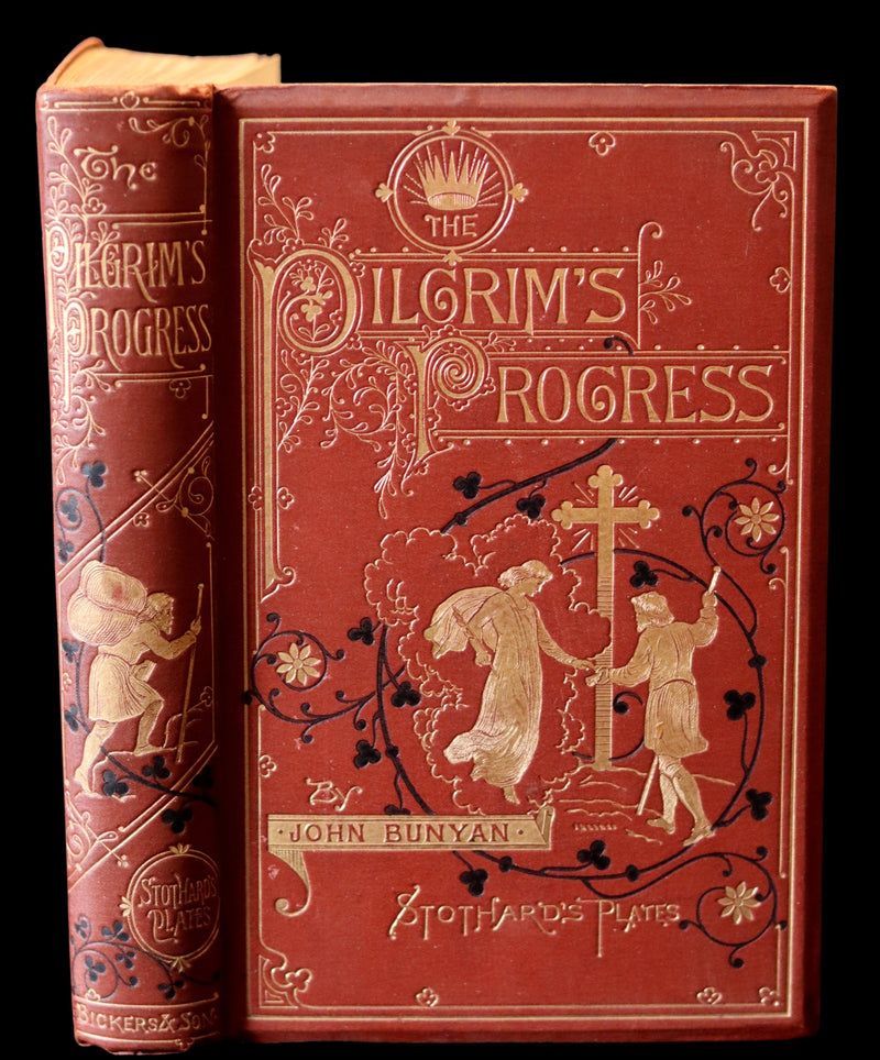 1881 Rare Victorian Book - The Pilgrim's Progress with Stothard Illustrations In Permanent Photography.