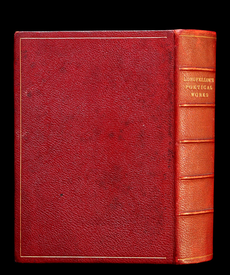1890 Scarce Book bound by Ramage - The Poetical Works of Henry Wadsworth Longfellow Illustrated by Symington.