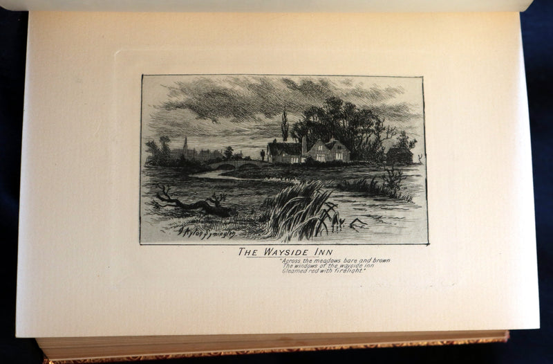 1890 Scarce Book bound by Ramage - The Poetical Works of Henry Wadsworth Longfellow Illustrated by Symington.