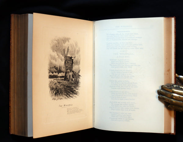 1890 Scarce Book bound by Ramage - The Poetical Works of Henry Wadsworth Longfellow Illustrated by Symington.