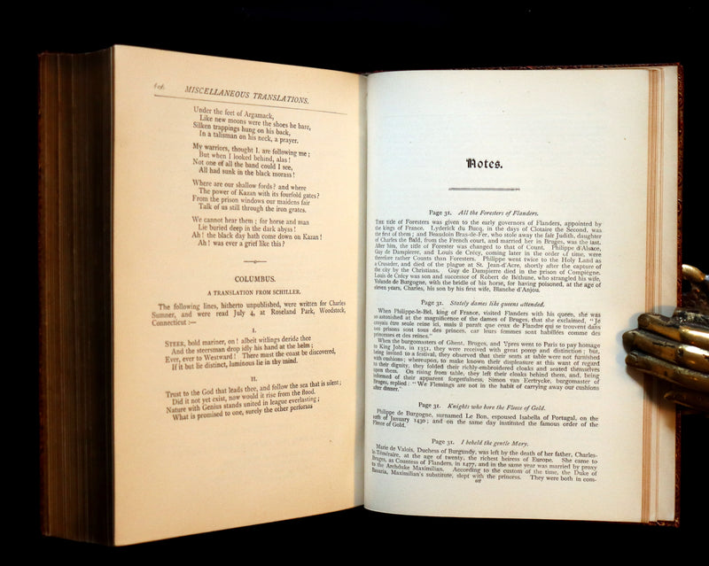 1890 Scarce Book bound by Ramage - The Poetical Works of Henry Wadsworth Longfellow Illustrated by Symington.