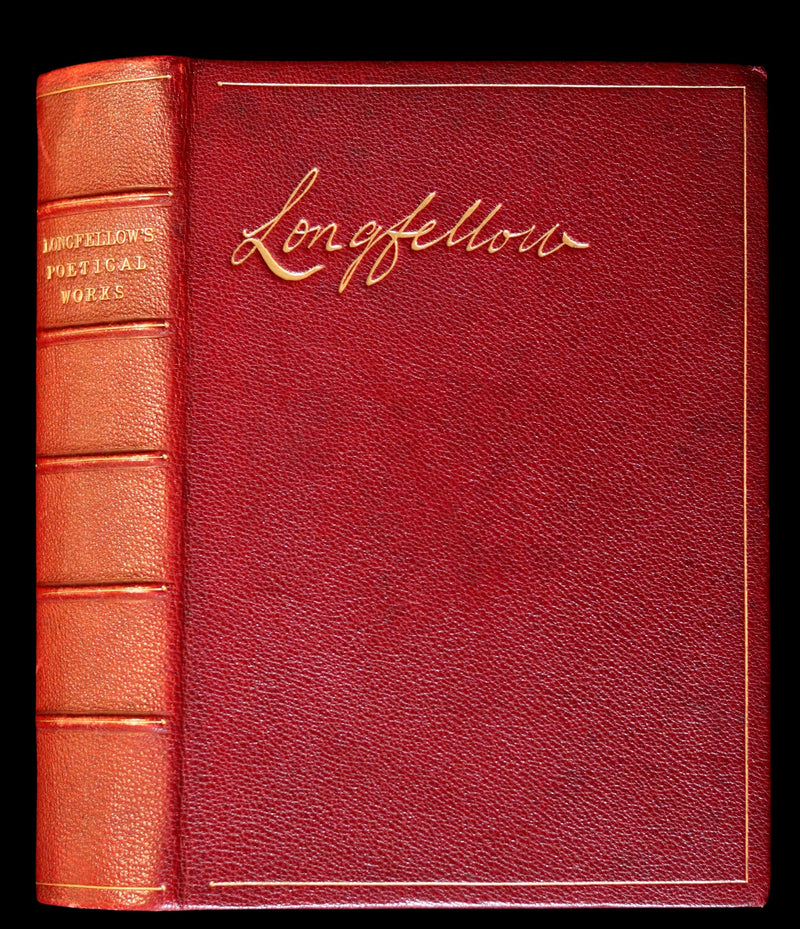 1890 Scarce Book bound by Ramage - The Poetical Works of Henry Wadsworth Longfellow Illustrated by Symington.