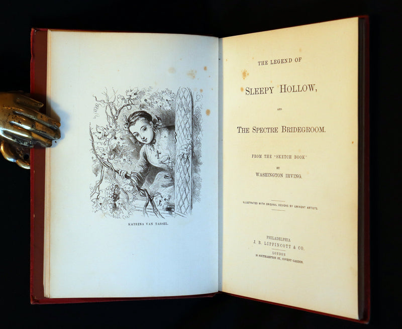 1875 Scarce Book - The Legend of Sleepy Hollow, and The Spectre Bridegroom by Washington Irving.