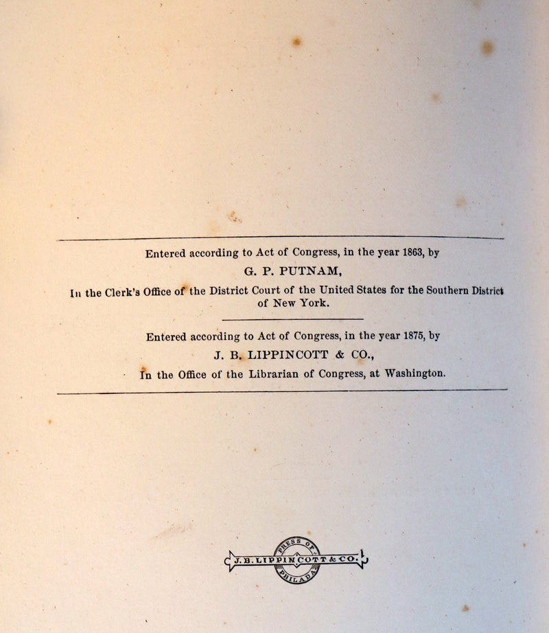 1875 Scarce Book - The Legend of Sleepy Hollow, and The Spectre Bridegroom by Washington Irving.