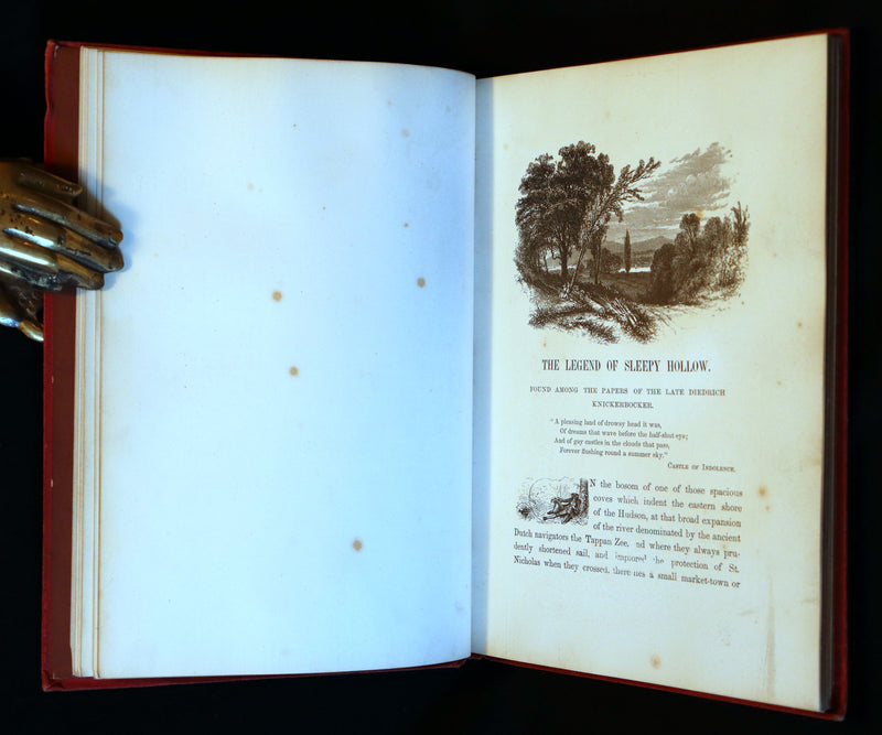 1875 Scarce Book - The Legend of Sleepy Hollow, and The Spectre Bridegroom by Washington Irving.