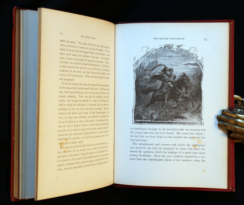 1875 Scarce Book - The Legend of Sleepy Hollow, and The Spectre Bridegroom by Washington Irving.