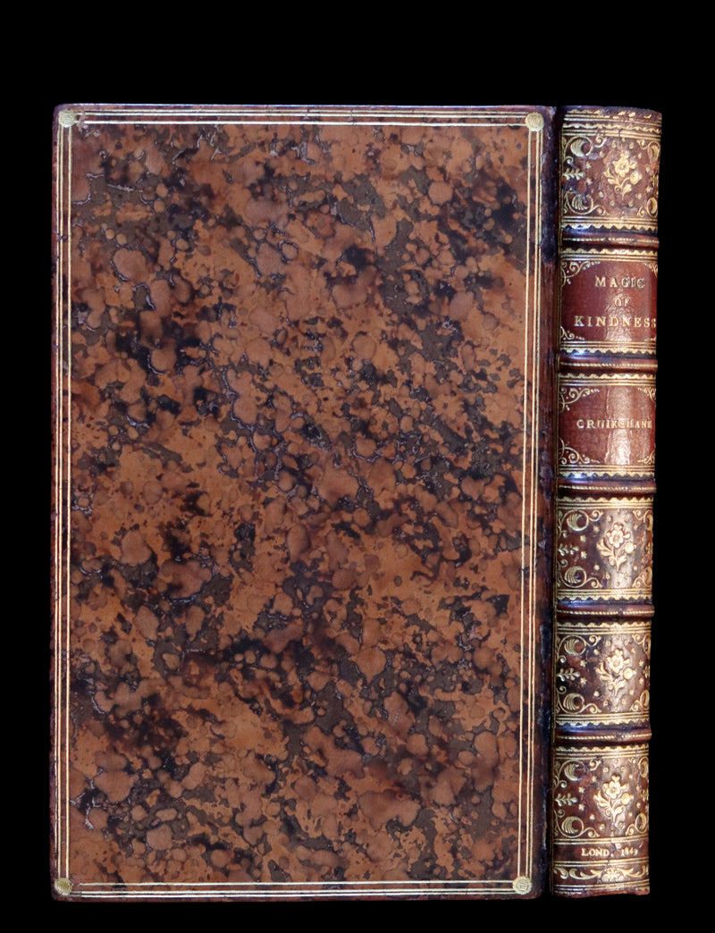 1849 Scarce 1stED - bound by Riviere - THE MAGIC OF KINDNESS illustrated by Cruikshank.