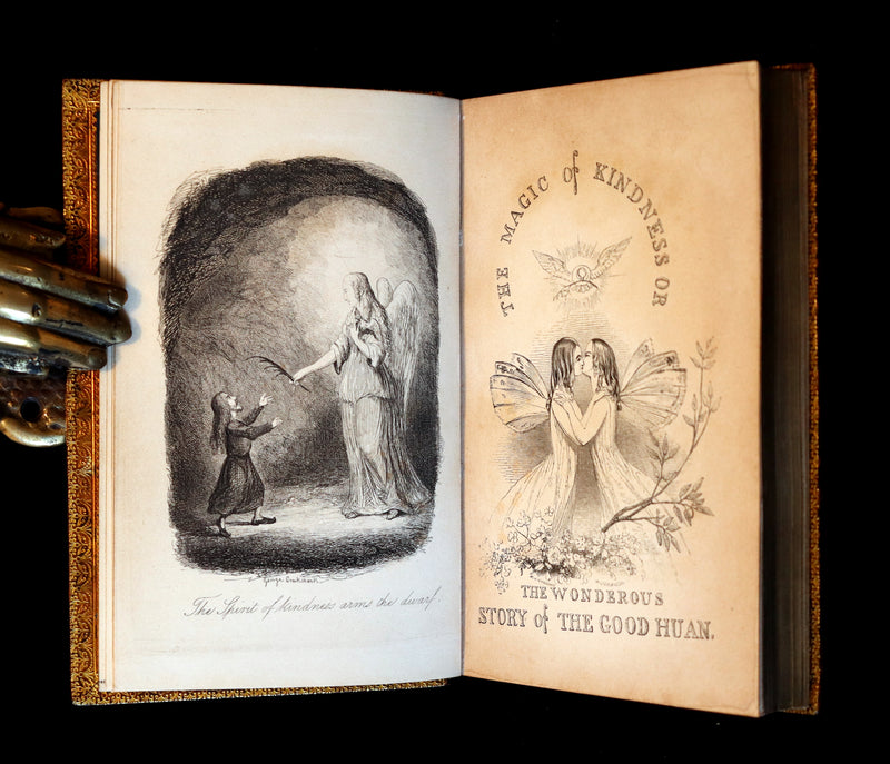 1849 Scarce 1stED - bound by Riviere - THE MAGIC OF KINDNESS illustrated by Cruikshank.