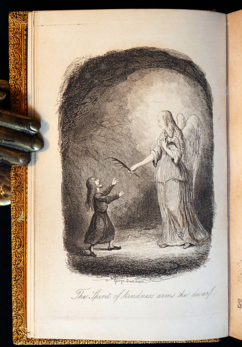 1849 Scarce 1stED - bound by Riviere - THE MAGIC OF KINDNESS illustrated by Cruikshank.