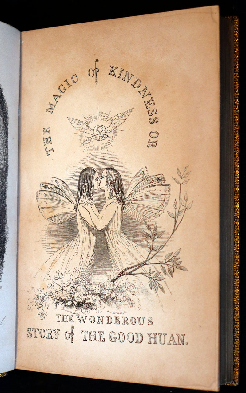 1849 Scarce 1stED - bound by Riviere - THE MAGIC OF KINDNESS illustrated by Cruikshank.