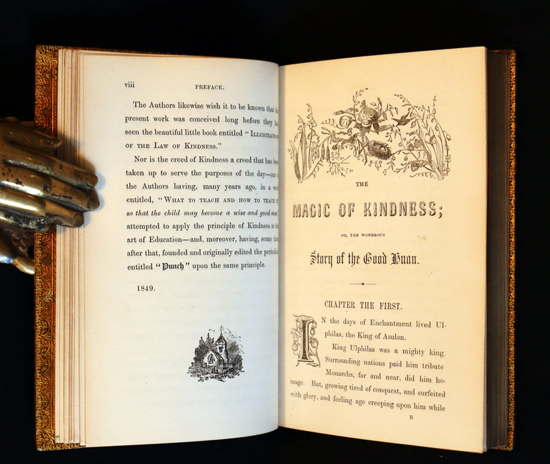 1849 Scarce 1stED - bound by Riviere - THE MAGIC OF KINDNESS illustrated by Cruikshank.