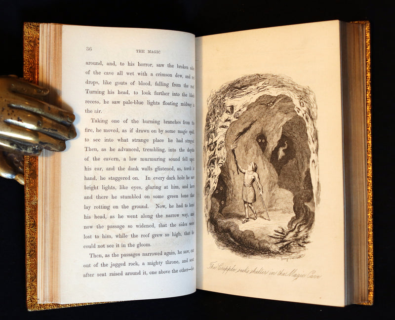 1849 Scarce 1stED - bound by Riviere - THE MAGIC OF KINDNESS illustrated by Cruikshank.