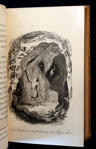 1849 Scarce 1stED - bound by Riviere - THE MAGIC OF KINDNESS illustrated by Cruikshank.