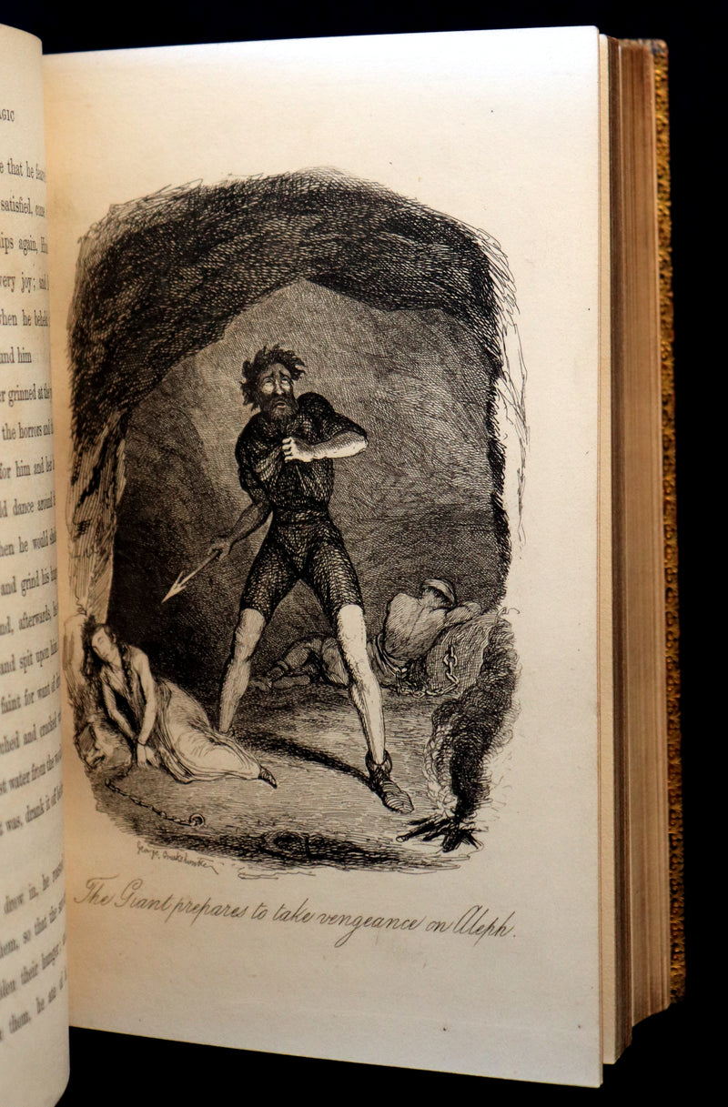 1849 Scarce 1stED - bound by Riviere - THE MAGIC OF KINDNESS illustrated by Cruikshank.