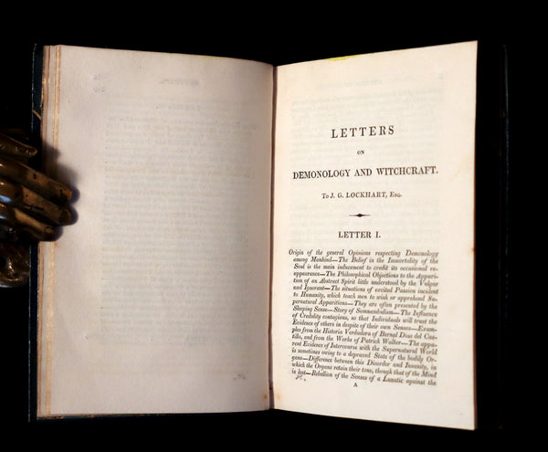 1830 1stED Book - Letters on Demonology & Witchcraft - WITCHES & FAIRIES by Walter Scott.