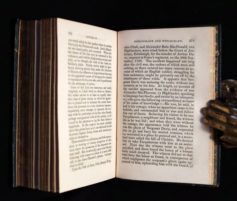 1830 1stED Book - Letters on Demonology & Witchcraft - WITCHES & FAIRIES by Walter Scott.
