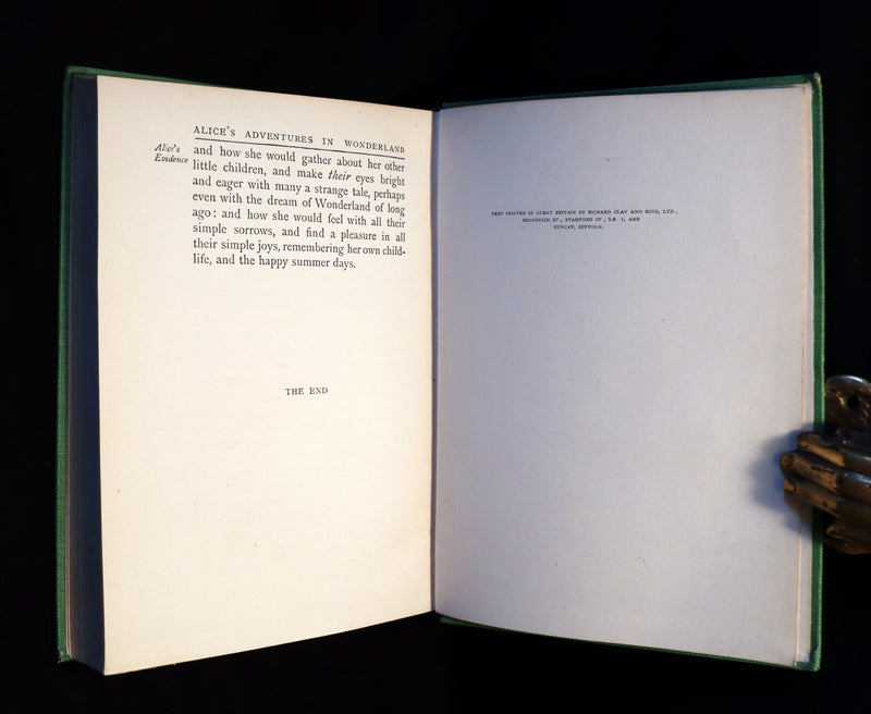 1919 Rare Book - Alice's Adventures in Wonderland, illustrated by Arthur Rackham.