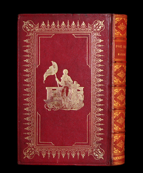 1846 Rare Book in Naval Binding - POOR JACK by Captain Marryat Illustrated by Clarkson Stanfield.