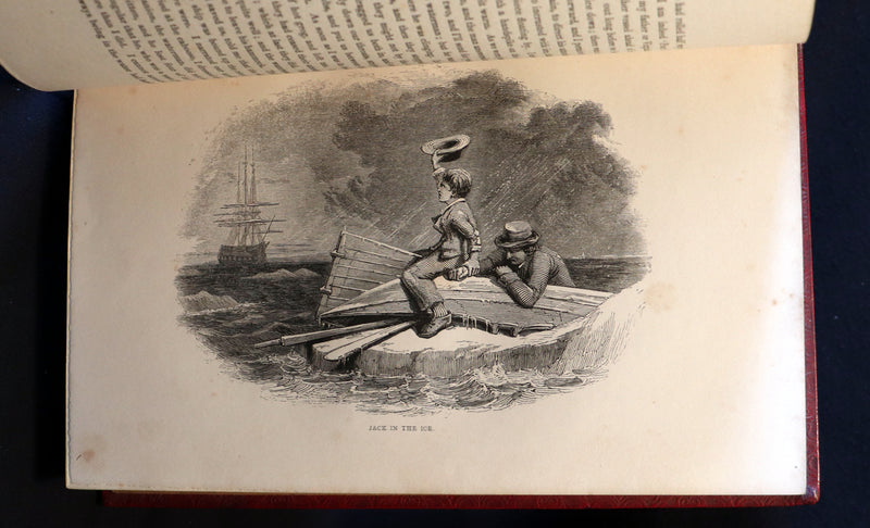 1846 Rare Book in Naval Binding - POOR JACK by Captain Marryat Illustrated by Clarkson Stanfield.