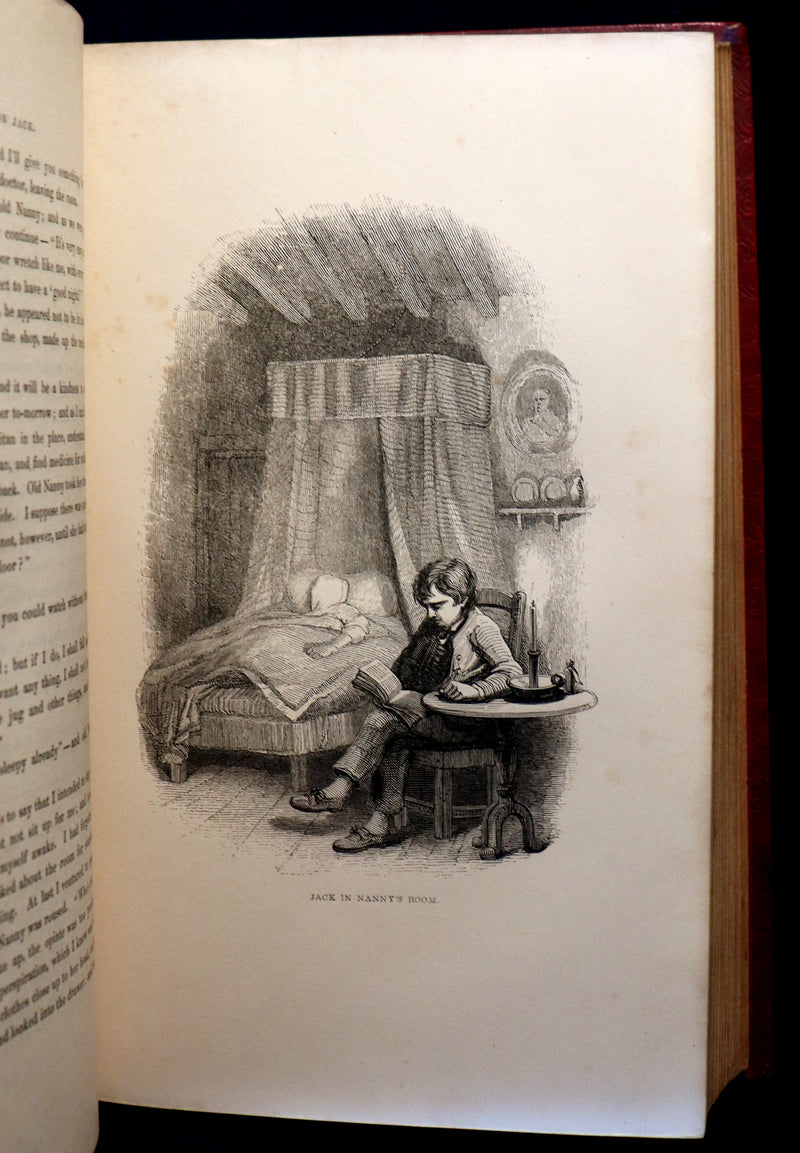 1846 Rare Book in Naval Binding - POOR JACK by Captain Marryat Illustrated by Clarkson Stanfield.