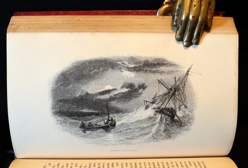 1846 Rare Book in Naval Binding - POOR JACK by Captain Marryat Illustrated by Clarkson Stanfield.
