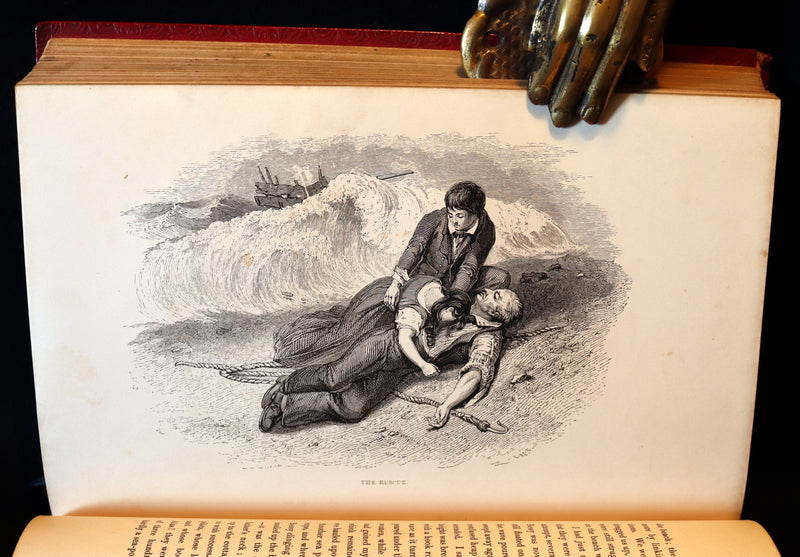 1846 Rare Book in Naval Binding - POOR JACK by Captain Marryat Illustrated by Clarkson Stanfield.