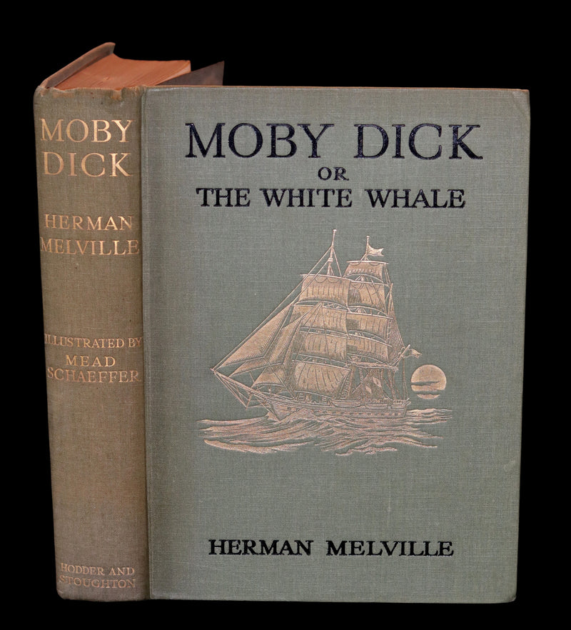 1930 Scarce Edition - MOBY DICK or The White Whale by Herman Melville illustrated by Mead Schaeffer.