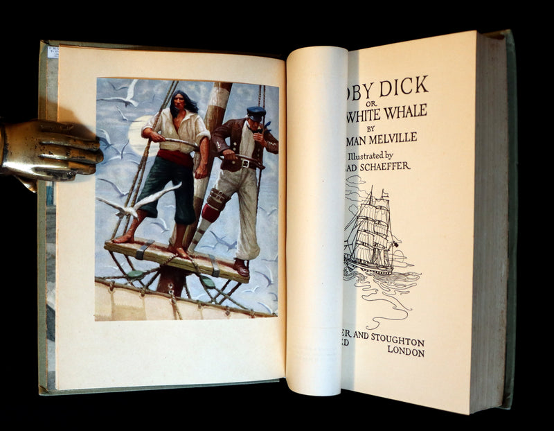 1930 Scarce Edition - MOBY DICK or The White Whale by Herman Melville illustrated by Mead Schaeffer.