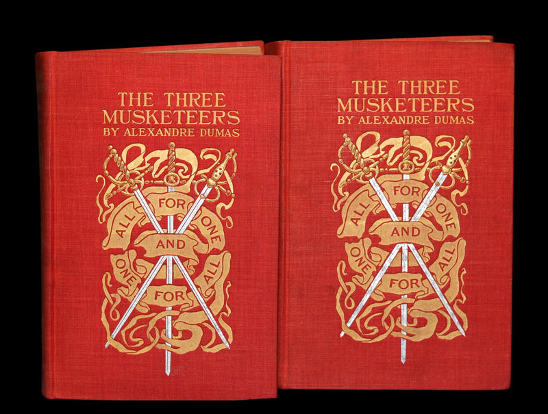 1899 Rare Illustrated Book set - The Three Musketeers by Alexandre Dumas.