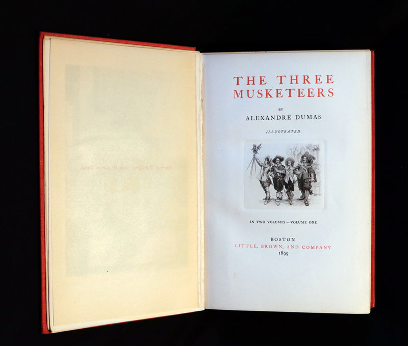 1899 Rare Illustrated Book set - The Three Musketeers by Alexandre Dumas.