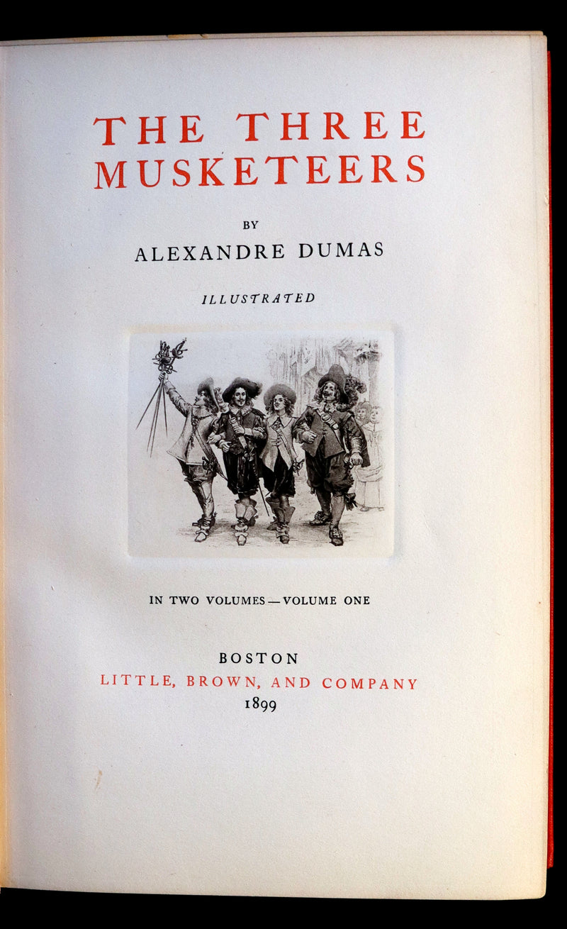 1899 Rare Illustrated Book set - The Three Musketeers by Alexandre Dumas.
