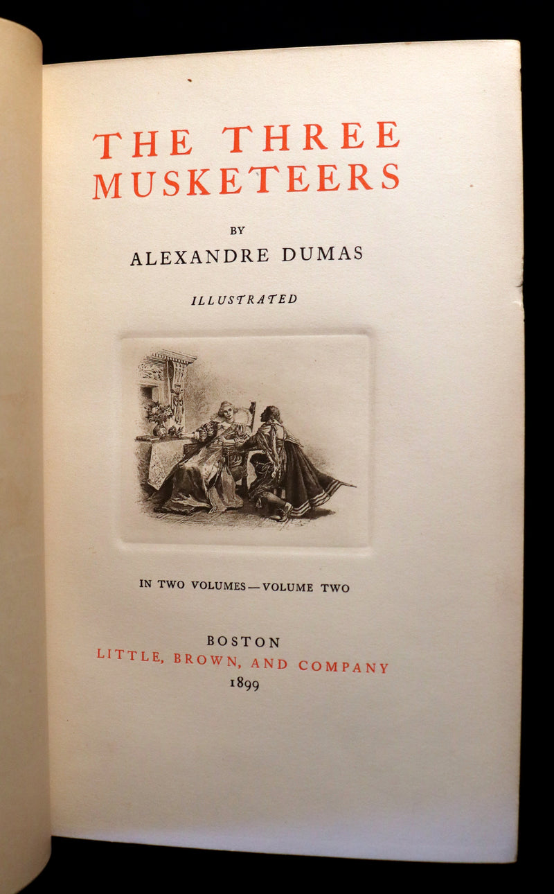 1899 Rare Illustrated Book set - The Three Musketeers by Alexandre Dumas.