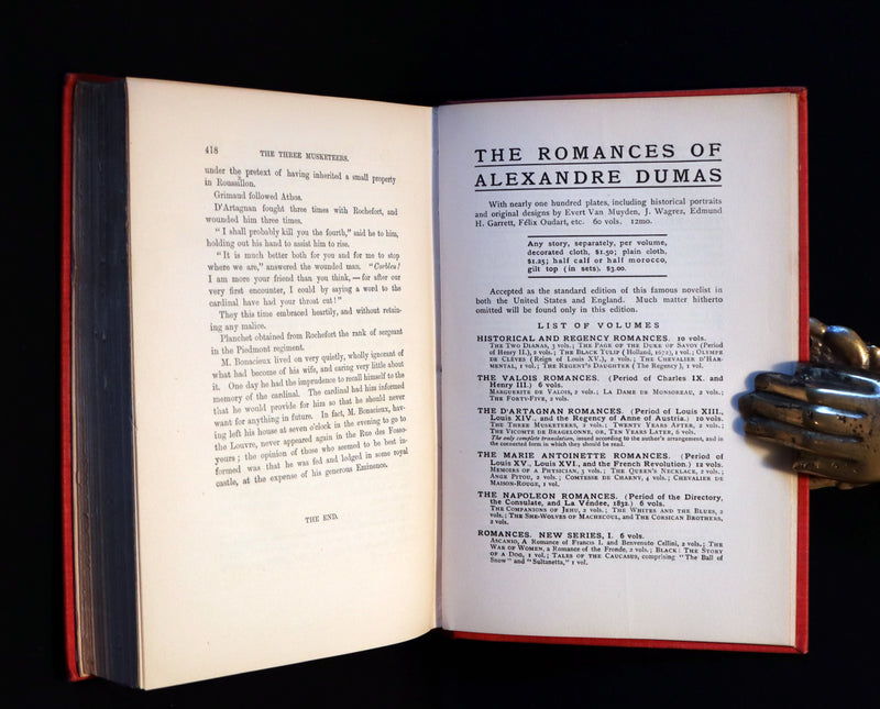 1899 Rare Illustrated Book set - The Three Musketeers by Alexandre Dumas.