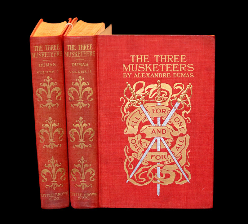 1899 Rare Illustrated Book set - The Three Musketeers by Alexandre Dumas.