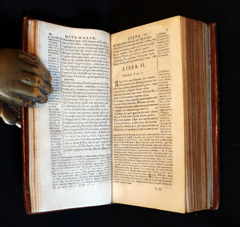 1668 Rare Latin Book - OVID's Metamorphoses - Metamorphoseon libri XV cum notis Farnabii.