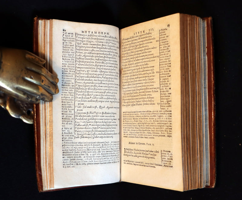 1668 Rare Latin Book - OVID's Metamorphoses - Metamorphoseon libri XV cum notis Farnabii.